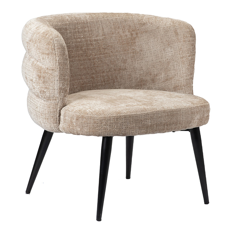 Eetkamerstoel Wolk Lounge Stoel Roomkleurig